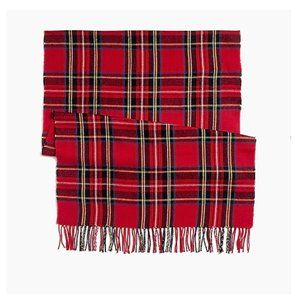 Red Classic Plaid Scarf J Crew Factory Fall Winter Warm New Black
